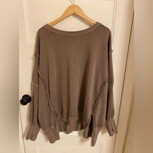 Free People Camden Sweatshirt size large color way dolphin